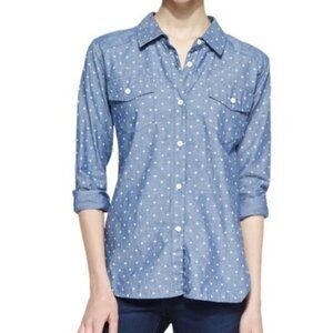 Generation Love Samuel Star-Print Chambray Shirt Size Small
